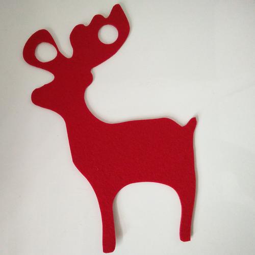 厂家供应活动礼品毛毡圣诞装饰挂件雪花小鹿时尚工艺品加印logo